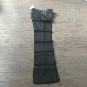 Black Bootcut Linen Pants